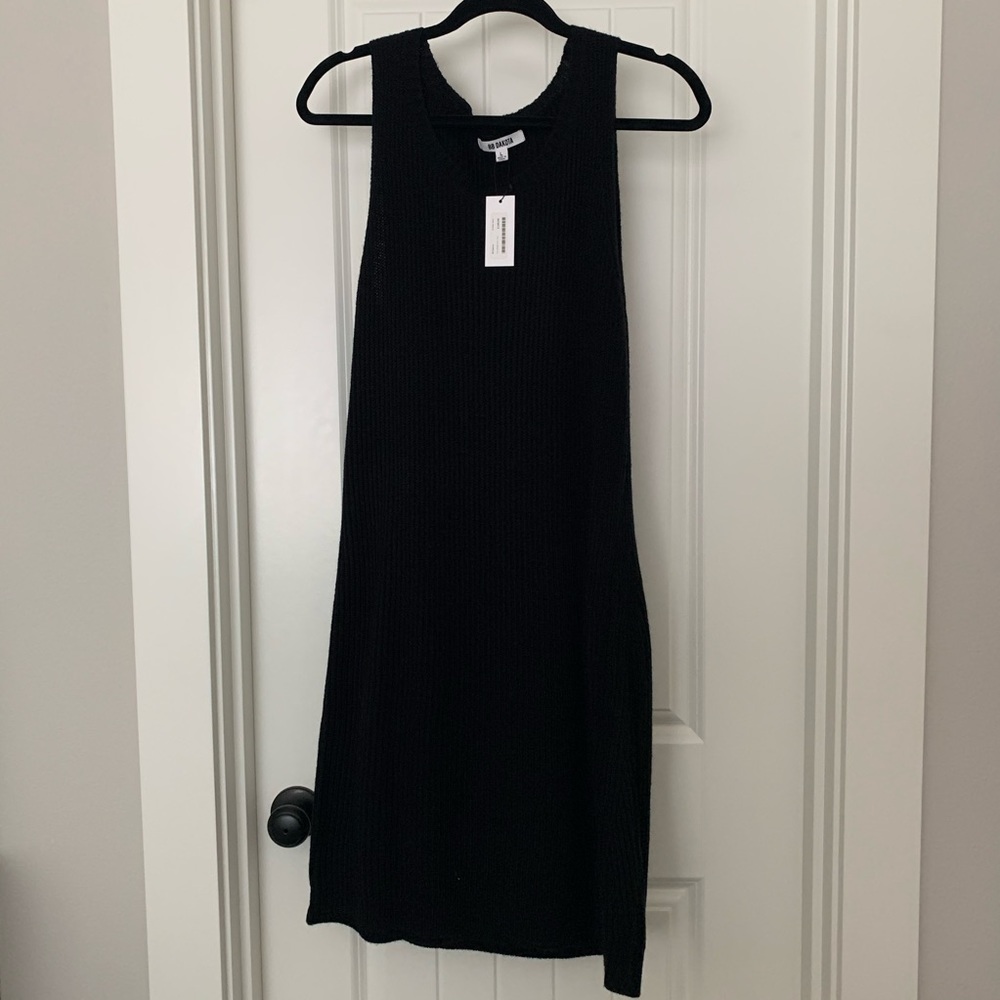 NWT size L BB Dakota black sleeveless wool dress